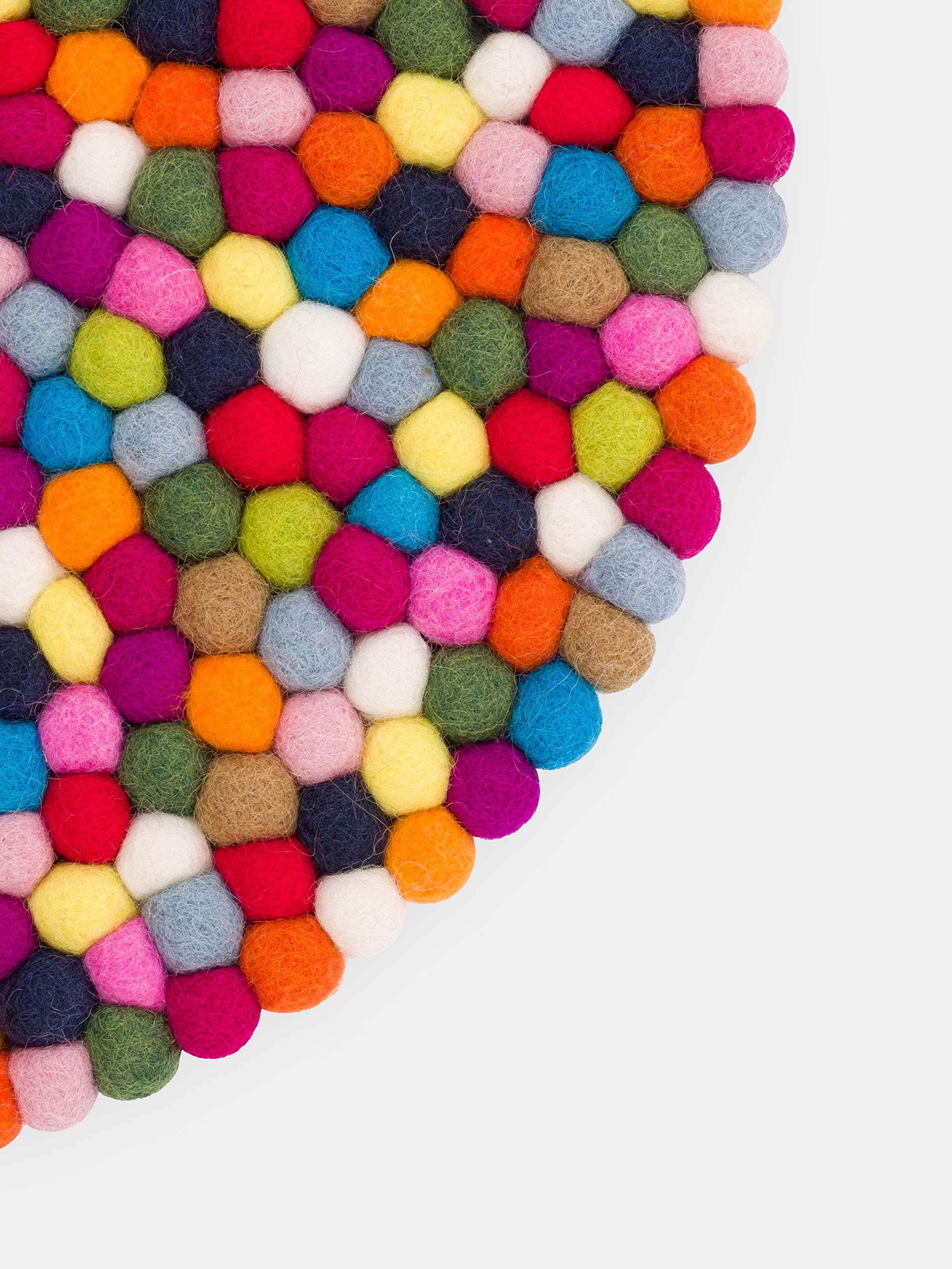 myfelt Filzkugel Sitzauflage/Stuhlauflage - Lotte - 36 cm, bunt