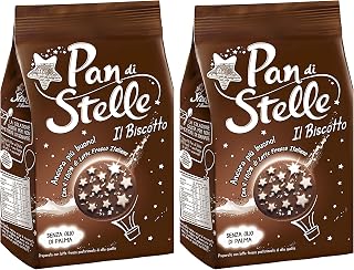 Pan di Stelle Mulino Bianco Biscuit with Cocoa , Hazelnuts 12.3 oz (350g) From Italy Pack of 2