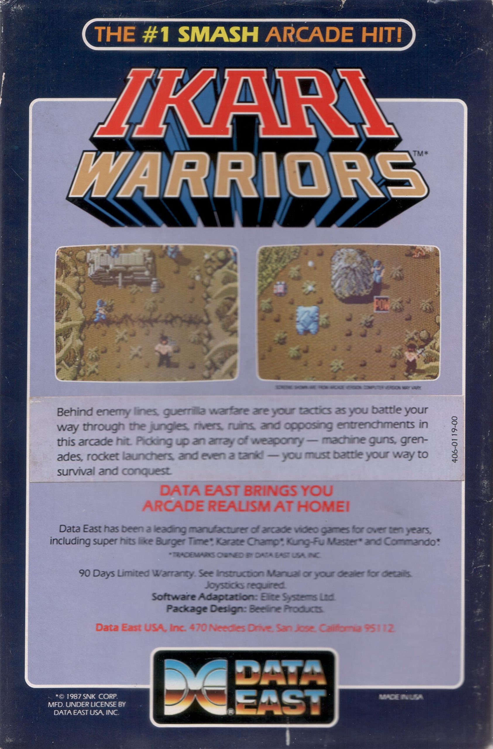 Ikari Warriors (1986) by Data East (For Commodore 64/128 Computers