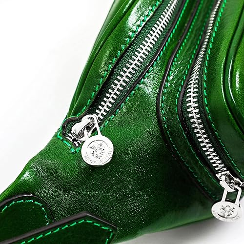 Vista 5 de Riñonera de cuero Bolso de vientre Riñonera Riñonera de cuero Riñonera de cuero hecha a mano en Italia - Time Resistance