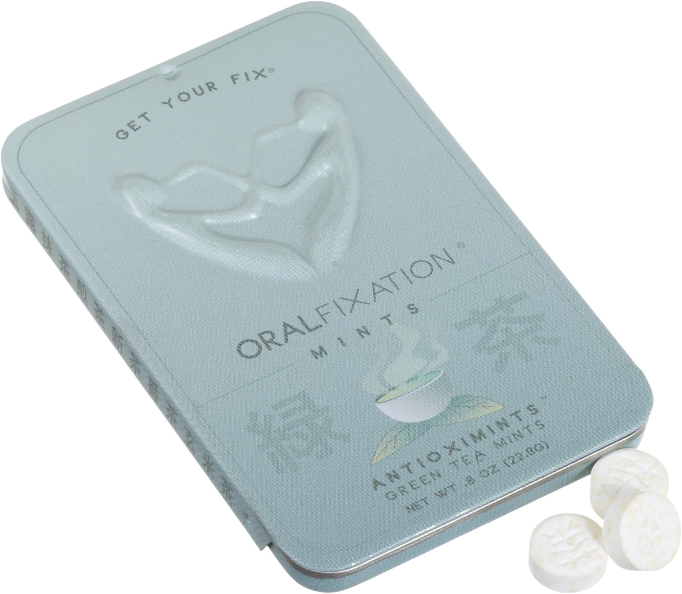 Oral Fixation Mints Antioximints, Green Tea, 0.8-Ounce Tins (Pack of 12)