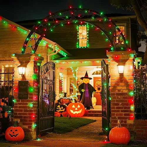 Miniatura 135 de JMEXSUSS Guirnalda de luces LED de 168 pies, 600 luces LED para el día de San Valentín, luces rojas de Navidad con alambre transparente, 8 modos