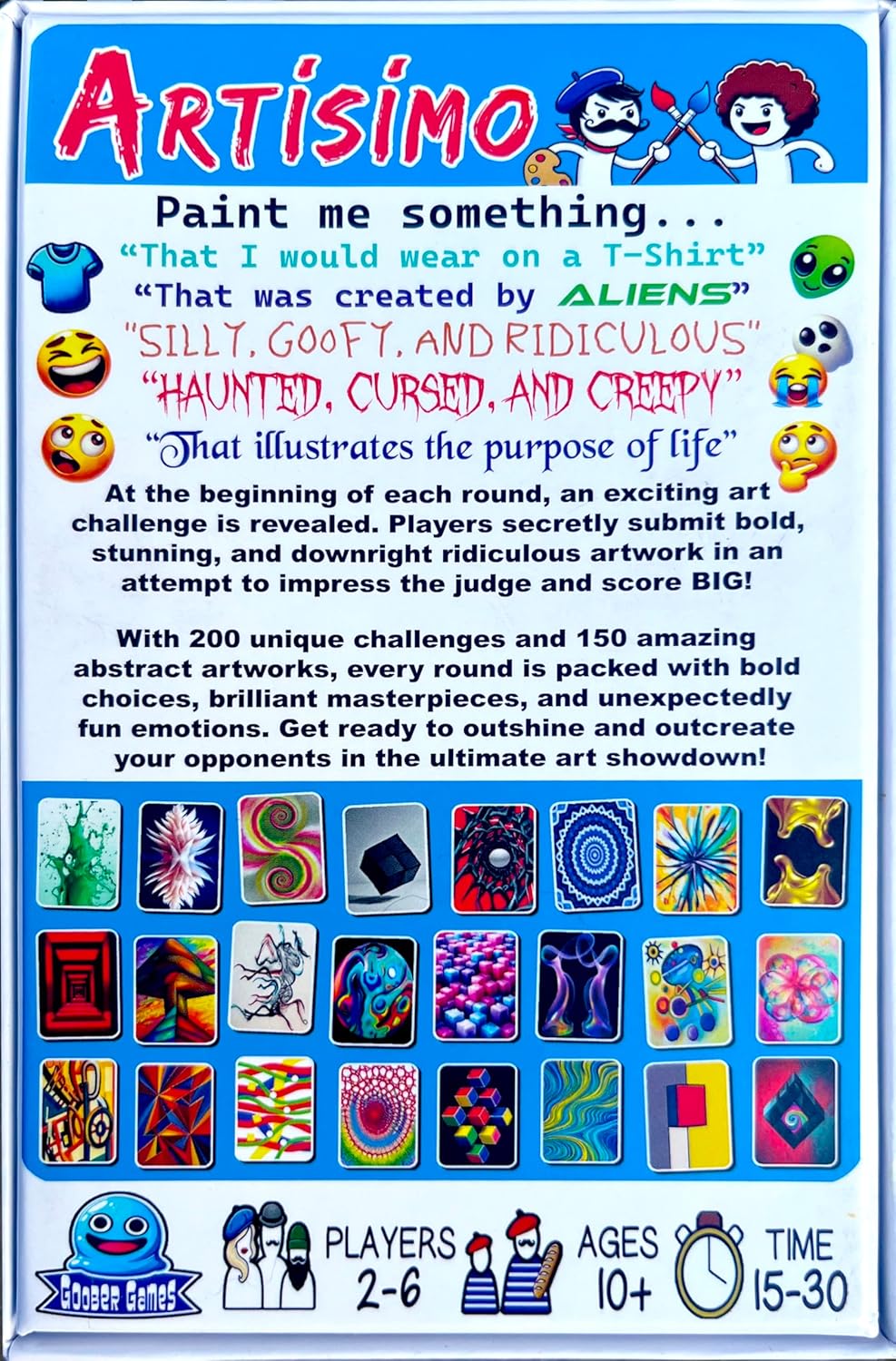 ARTISIMO - The Absurd Art Judging Party Game - Super Fun Art Contest Card Game for Game Night and Families - 30 Minutes, Ages 10+, 2-6 Players