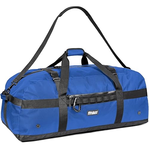 Fitdom 132L 36" Heavy Duty Extra Large Sports Gym Equipment Travel Duffel Bag W/Adjustable Shoulder & Compression Straps. Perfect for Soccer Baseball Basketball Hockey Football Team Coaches & More