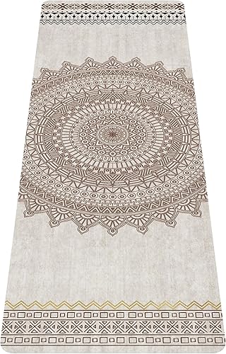 Miniatura 20 de nuveti Esterilla de yoga de viaje impresa - Esterilla de ejercicios y entrenamiento de 1/16 de pulgada de grosor, antideslizante, con bolsa de