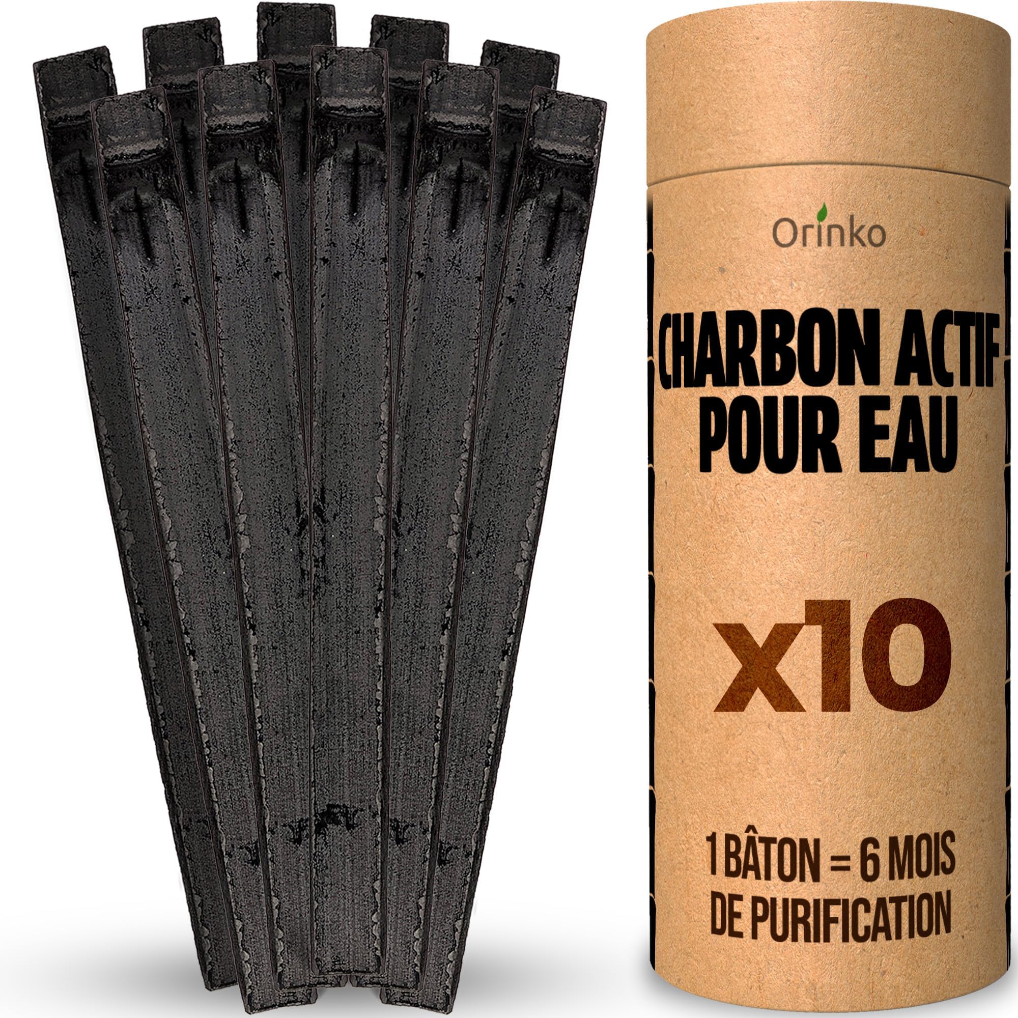 Charbon Actif Français x1 Binchotan pour Purification d'eau en Carafe — free download