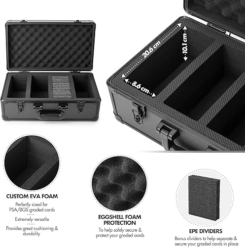 Miniatura 3 de FunGuys Caja de almacenamiento de tarjetas graduadas, estuche para tarjetas comerciales para Pokémon graduados PSA, cajas de almacenamiento de