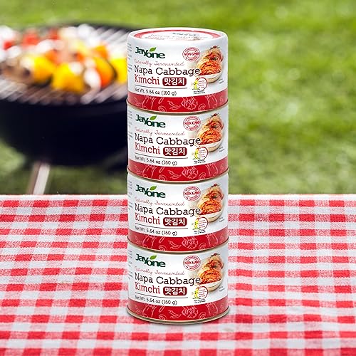 Miniatura 2 de Korean Canned Kimchi, Napa Cabbage Kimchi, Naturally Fermented, Non-GMO, No preservatives, No additives- (5.64oz x 4)