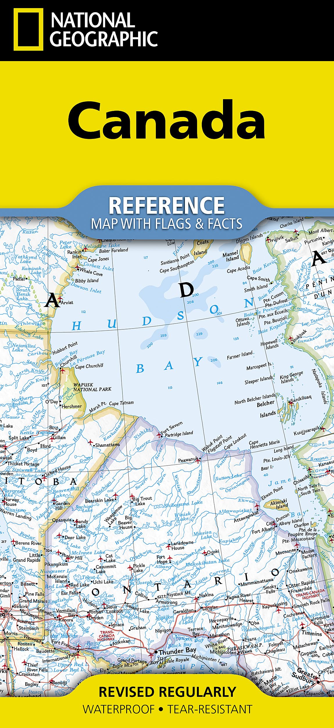 National Geographic Canada Reference Map - [folded with flags and facts]