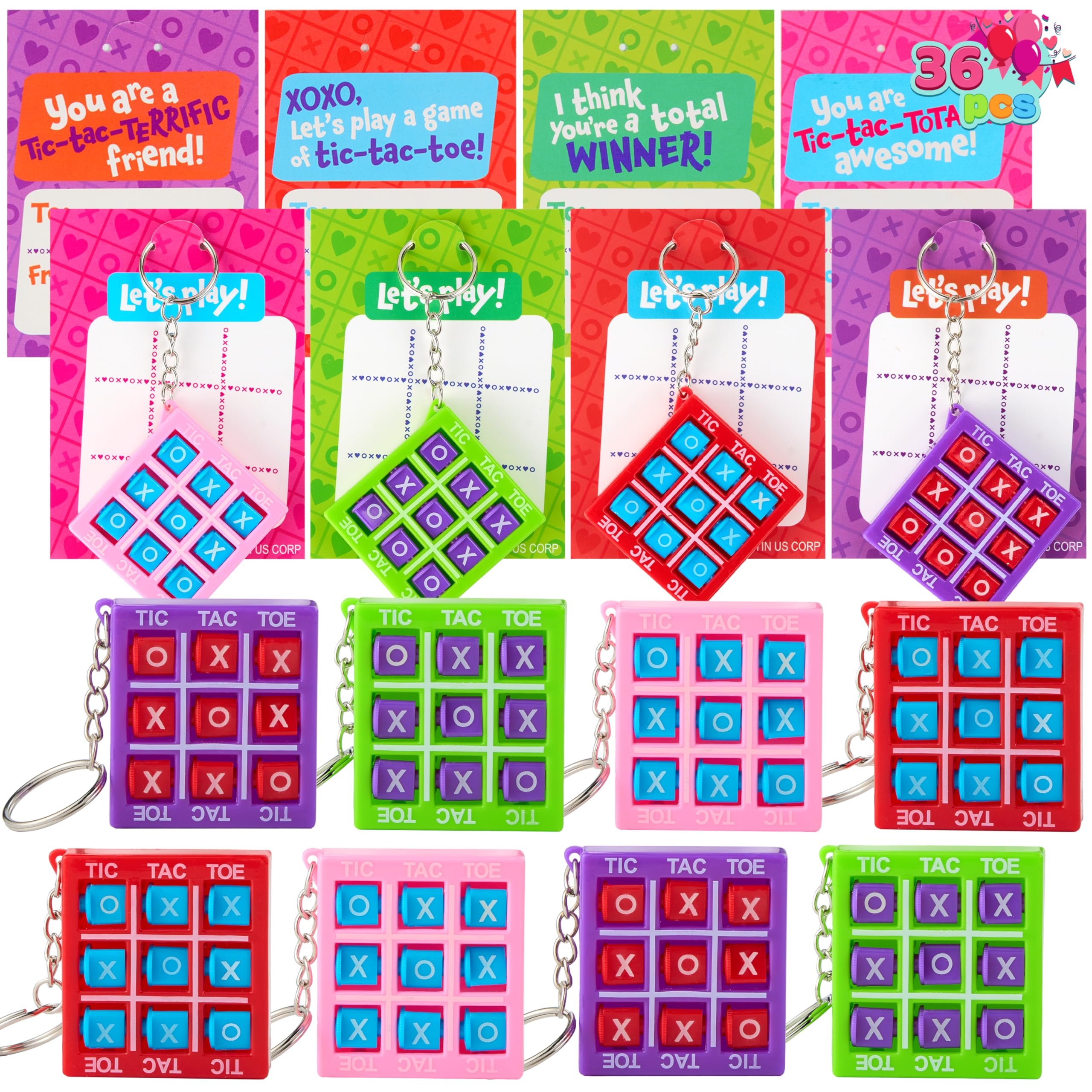 Amazon.com: JOYIN 36 Pcs Valentines Day Tic-Tac-Toe Keychain with