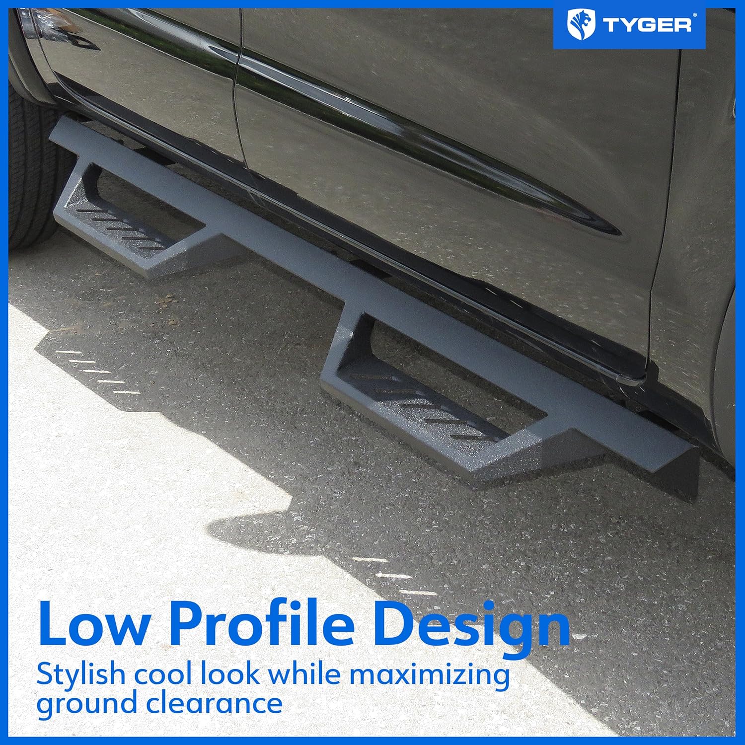 Tyger Auto LanderX Running Board Compatible with 2019-2026 Ford Ranger | Supercrew Cab | TG-LX3F82448 | Drop Step Side Step Rail Nerf Bars