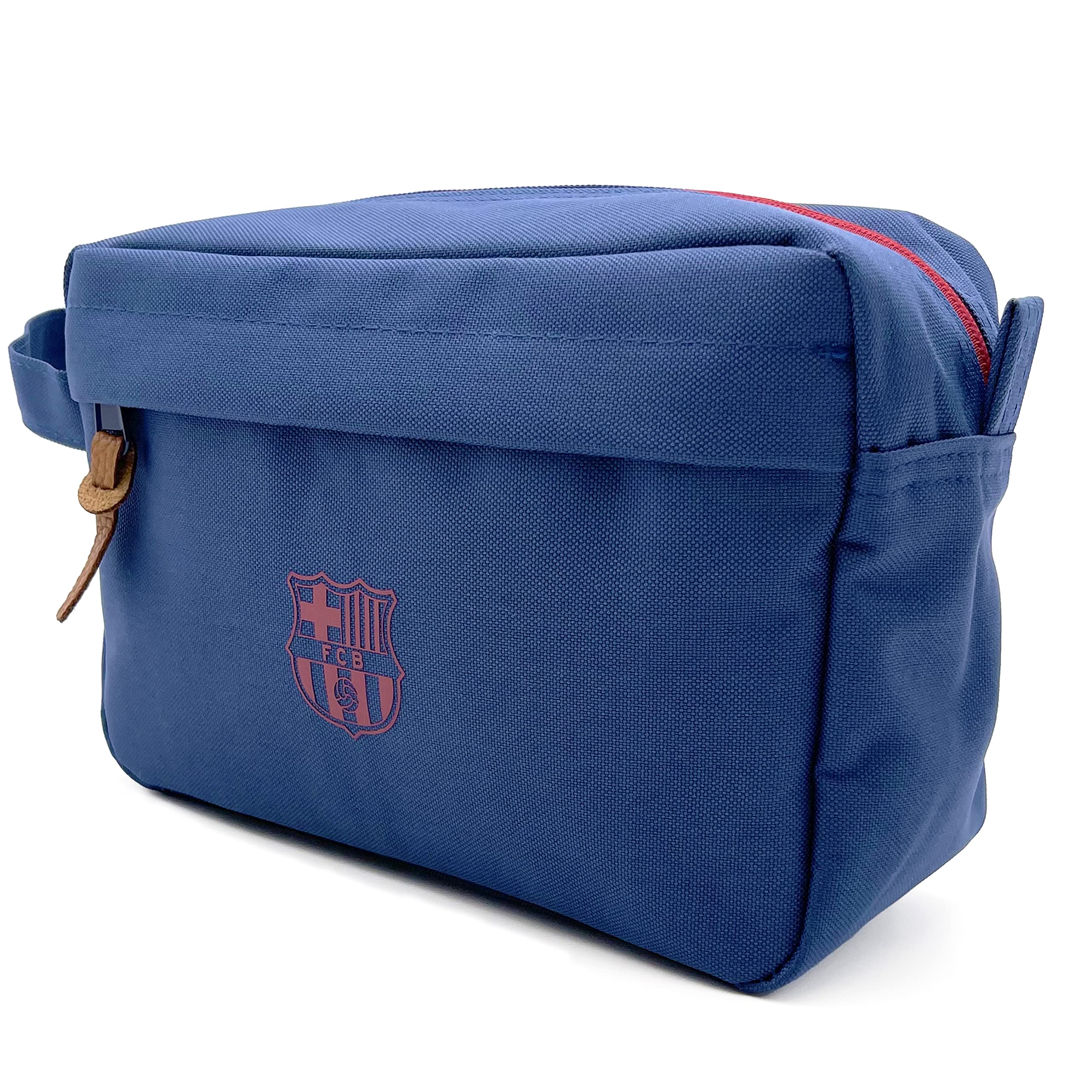 Icon Sports Fan Shop FC Barcelona World Soccer Club Team Logo Officially Licensed Toiletry Travel Bag (Navy, ONE SIZE)