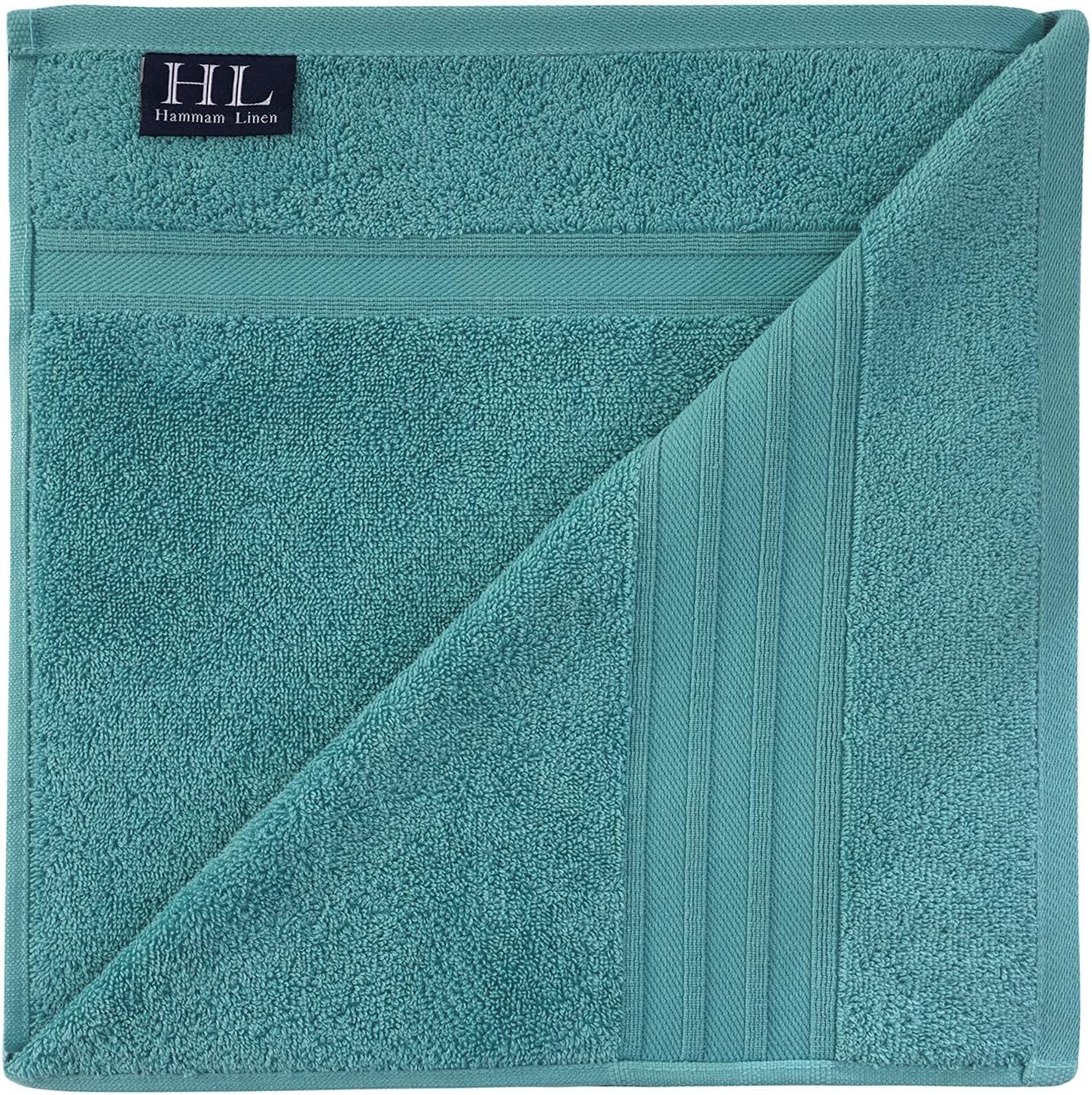 Hammam Linen 6-Piece Teal Turquoise Bath Towels Set for Bathroom Original Turkish Cotton Soft, Absorbent and Premium 2 Bath Towels, 2 Hand Towels, 2 Washcloths : Home & Kitchen