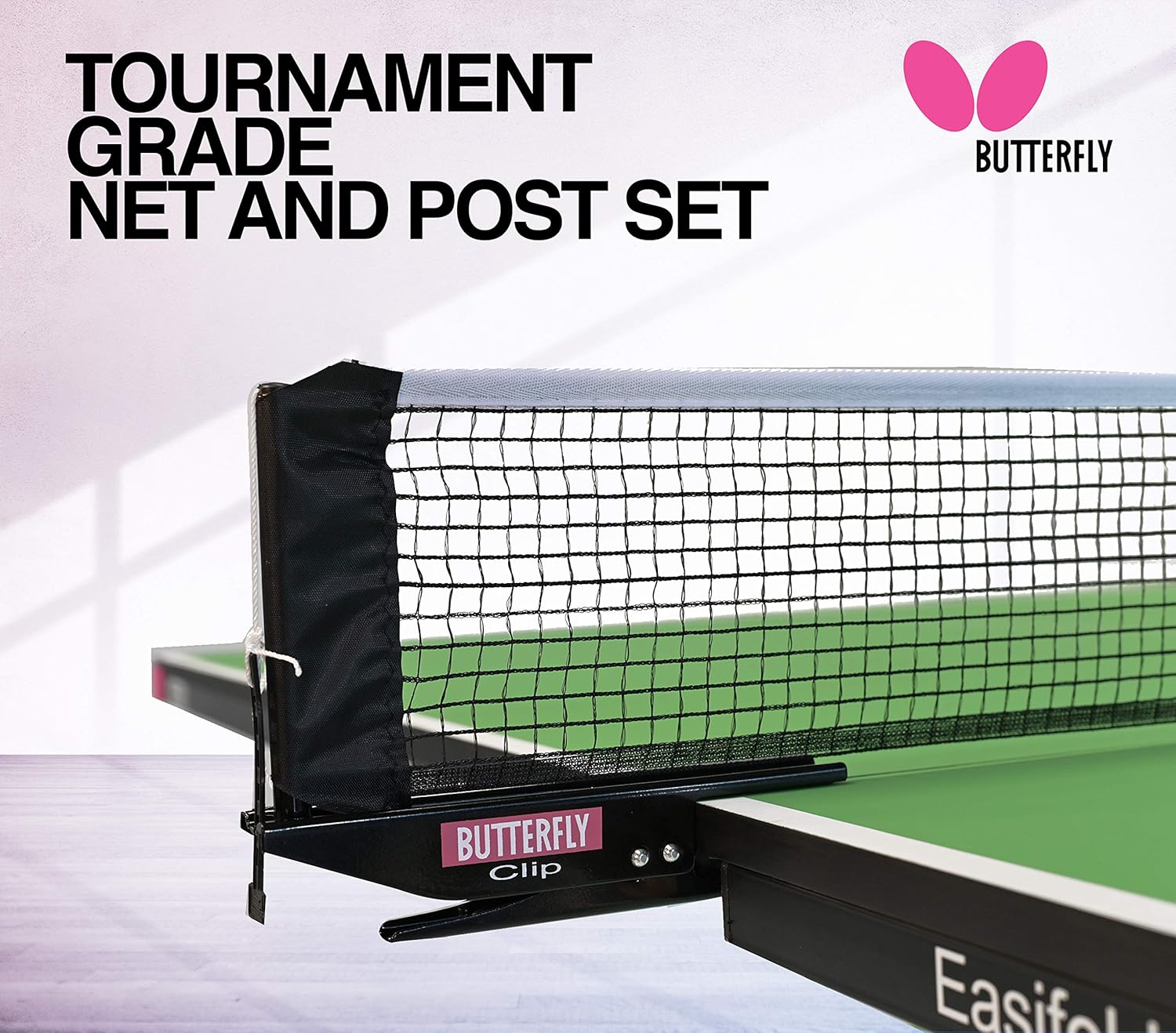 Butterfly Easifold 16 Ping Pong Table – Quick Assembly Ping Pong Table - Folding with Wheels – Compact Storage - 16mm Thick - Sturdy Frame - Playback Option