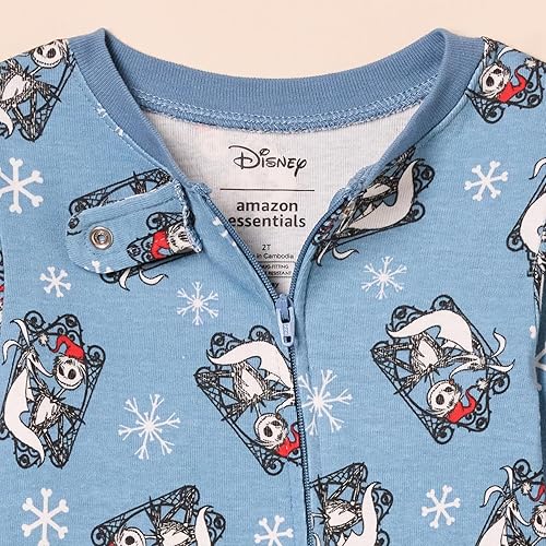 Vista 65 de Yaxa Essentials Disney Marvel Star Wars - Pijama unisex de algodón con pies para bebés y niños pequeños, paquete múltiple