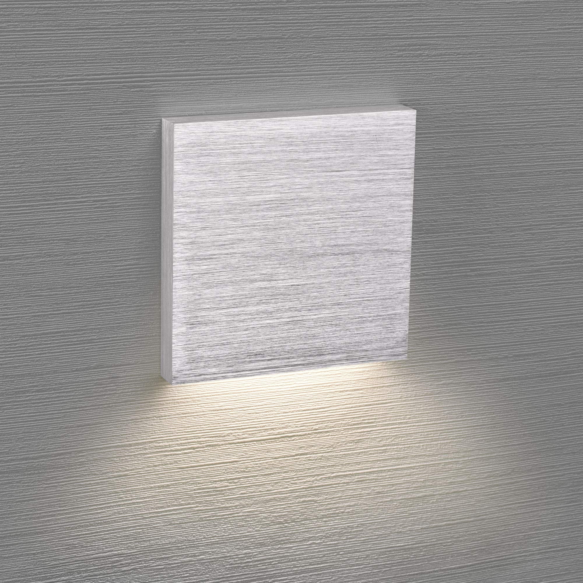 max K O M F O R T LED Treppenbeleuchtung 6190S Aluminium 90x90x40 mm 2,5 Watt Stufenlicht Wandleuchte unterputz Treppenbeleuchtung