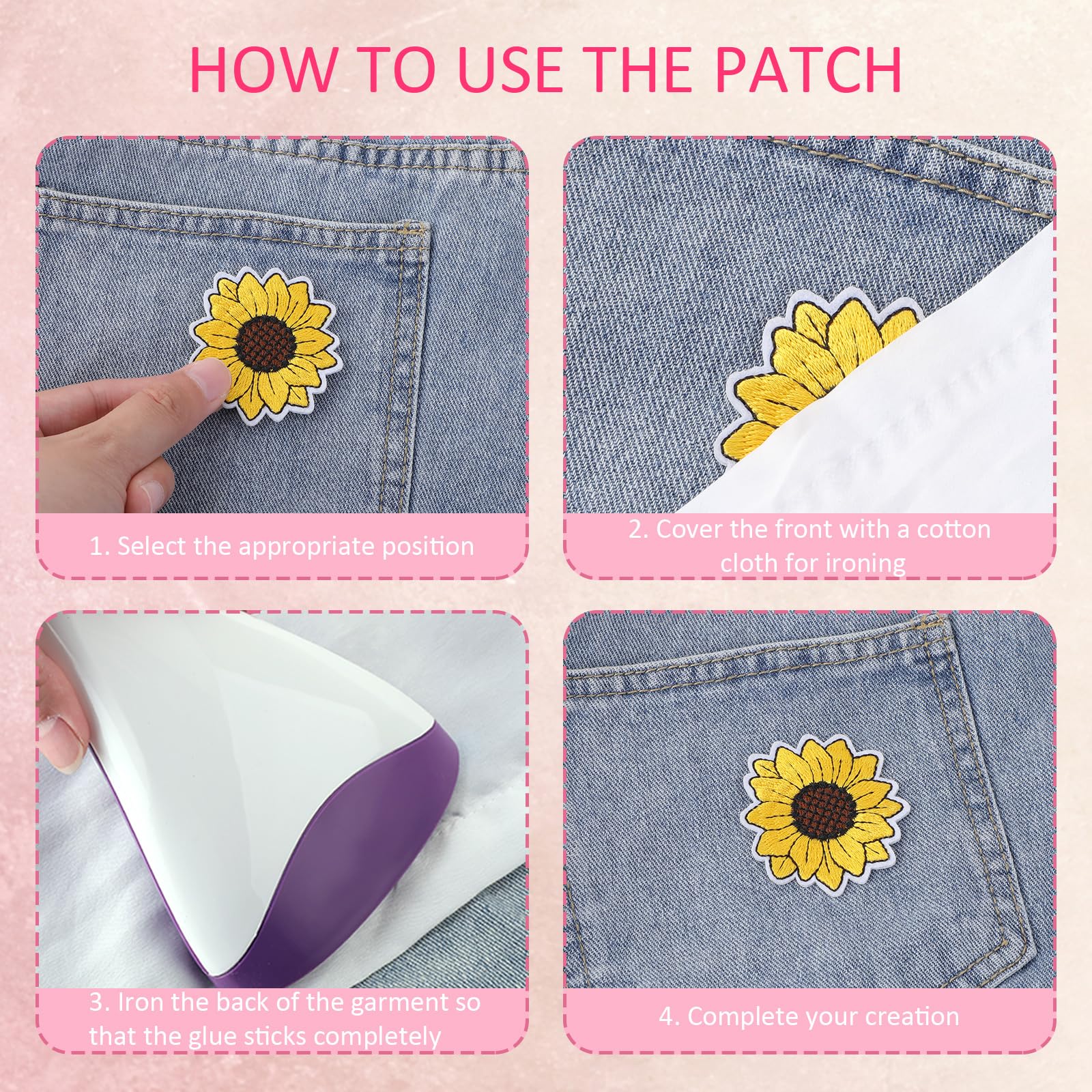 32 Bügelpatches – Niedliche Stickerei-Aufnäher Für DIY, Zum Reparieren & Dekorieren Von Kleidung