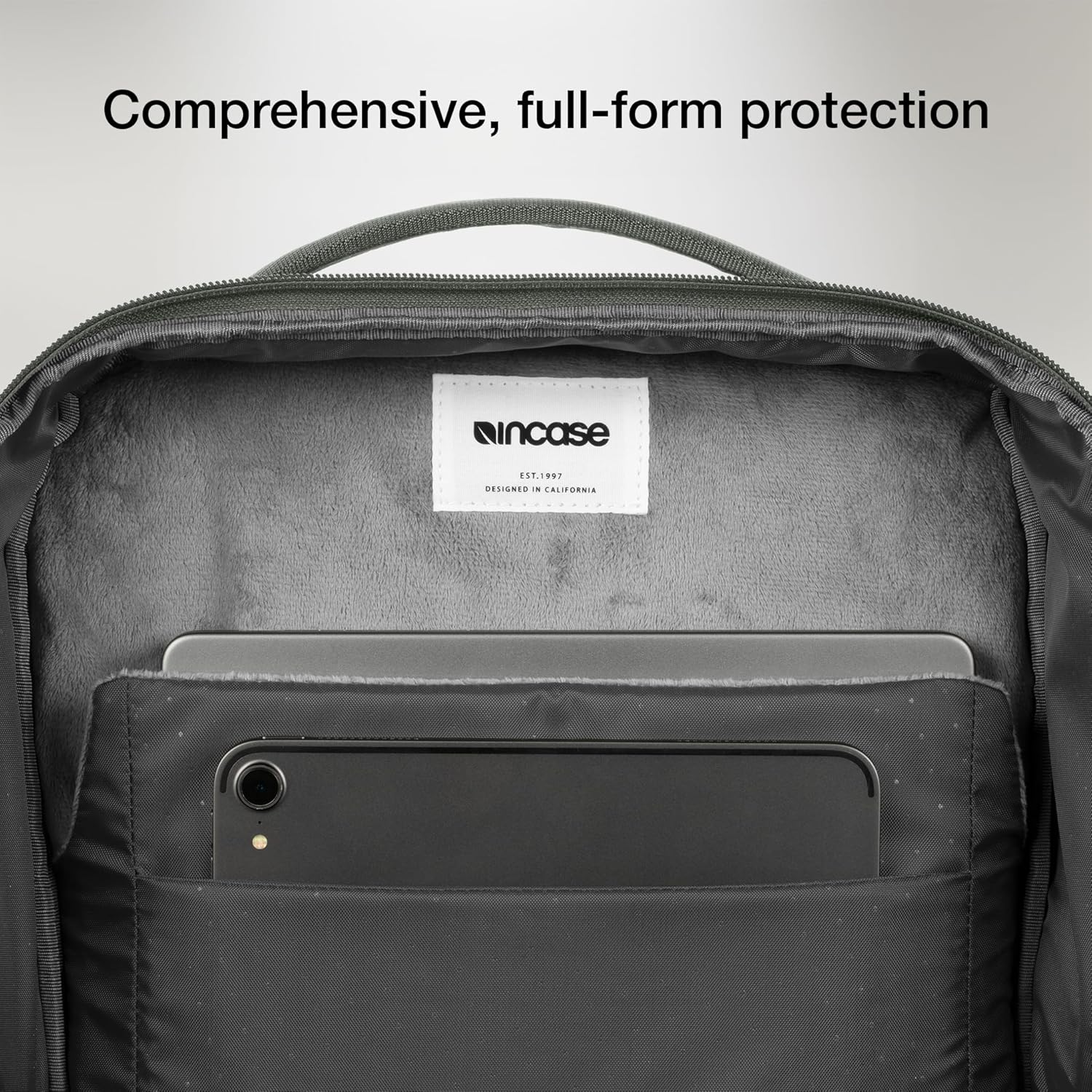 Incase A.R.C. Daypack 24L – Travel Backpack and Laptop Bag for School - Fits up to 16 inch Laptop - 4 Zippered Compartments, 2 Water Bottle Pockets - Commuter and College Backpack - Smoked Ivy - Image 3