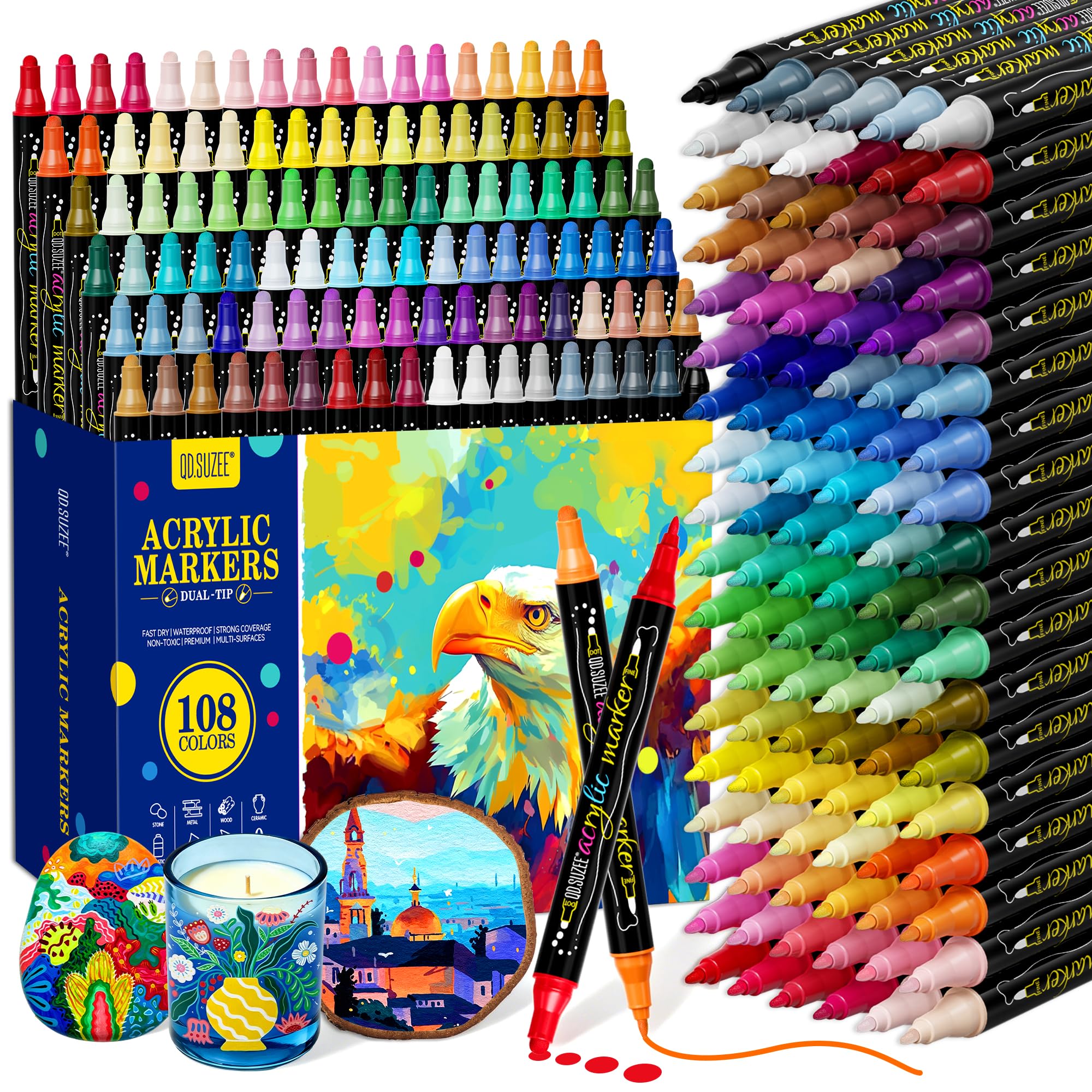 108 Colors Dual Tip
