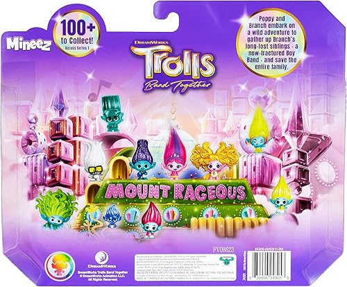 Miniatura 2 de Trolls DreamWorks Band Together Mineez - Paquete de 11 piezas de Brozone + Friends, 11 figuras coleccionables de Mineez de 1.5 pulgadas y 1 accesorio