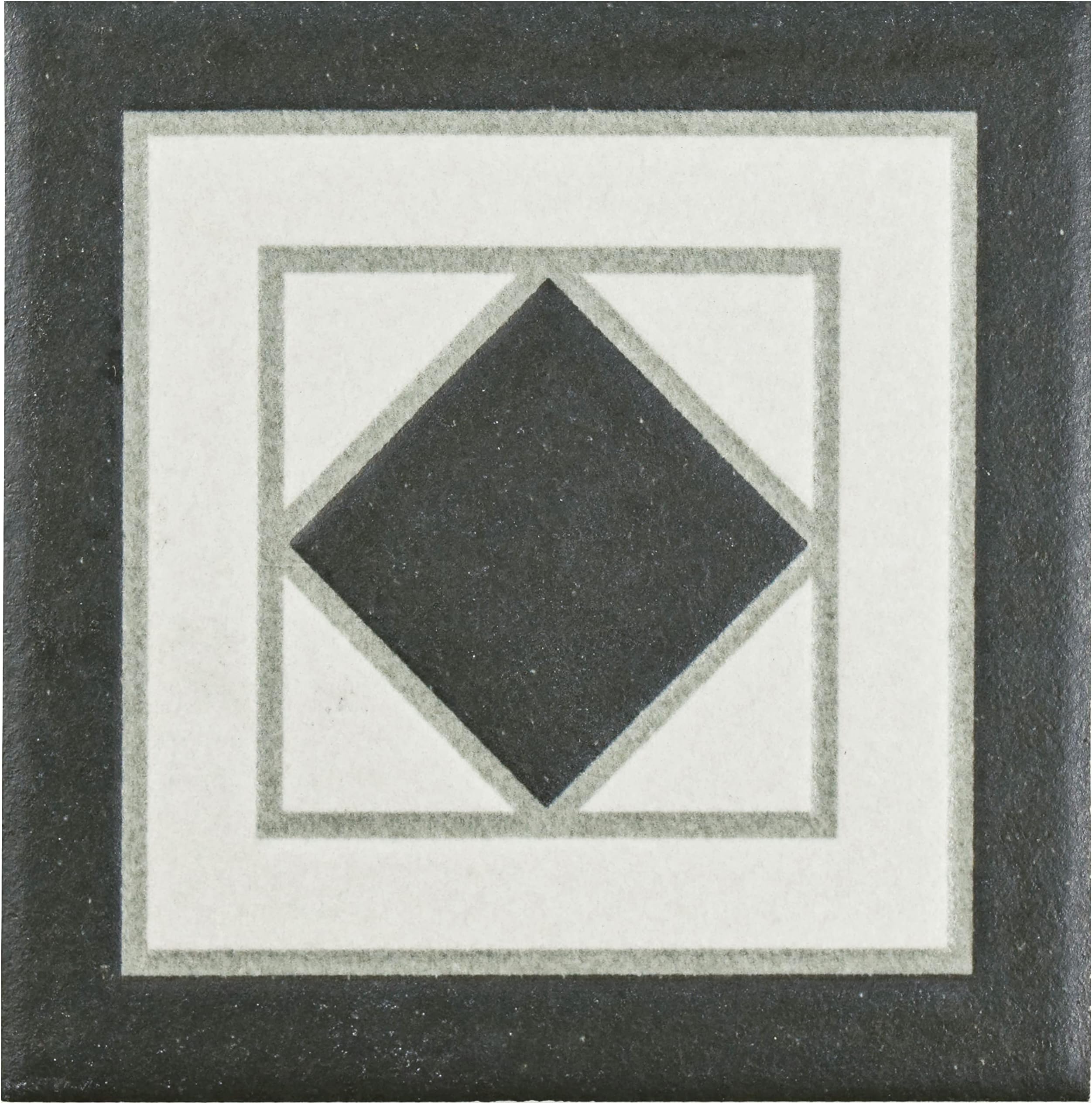 SomerTile FPEVNBC Vanidad Porcelain Corner Floor and Wall Trim Tile, 4.25" x 4.25", White/Black