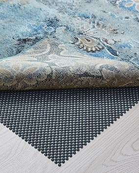 58% off: Veken 5x7 Ft Rug Pad Gripper for Hardwood Floors, Non Slip Dark Blue Rug Pads …