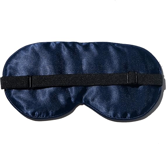 Som Sleep Satin Sleep Mask, Women & Men, Adjustable, Eye Mask, Navy Blue
