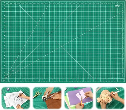 Density-upgraded 24" x 36" Large Self Healing Sewing Mat, Rotary Cutting Mat 5-Ply Cut Board for Crafts Hobby Project, Scale Size 24" x 36", A1, Green