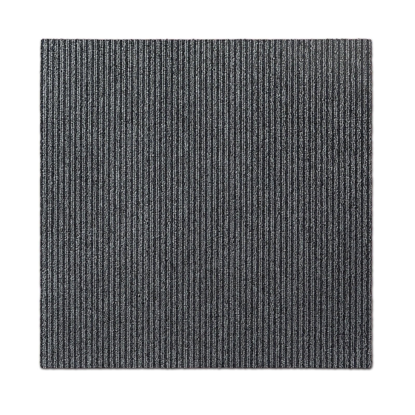 Floordirekt Bohemia - Piastrelle per Moquette autoportante per Ufficio e Commerciale, 50 x 50 cm, Resistente, Moquette, con Retro in Vinile Antiscivolo, Grigio