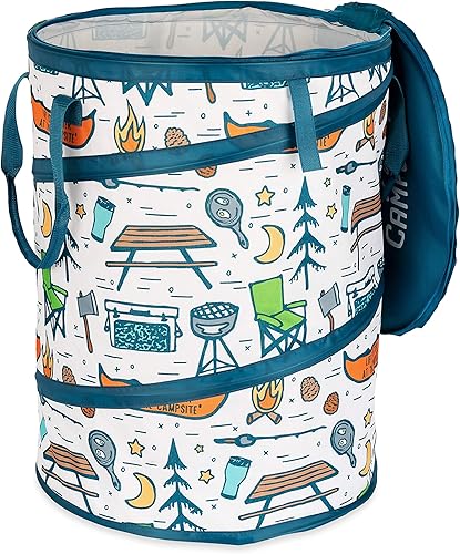 Camco 42997 Life is Better at The Campsite - Contenedor desplegable de 24 x 18 pulgadas, capacidad para bolsas de basura de tamaño de cocina de 30 Camco 42997 Life is Better at The Campsite - Contenedor desplegable de 24 x 18 pulgadas, capacidad para bolsas de basura de tamaño de cocina de 30