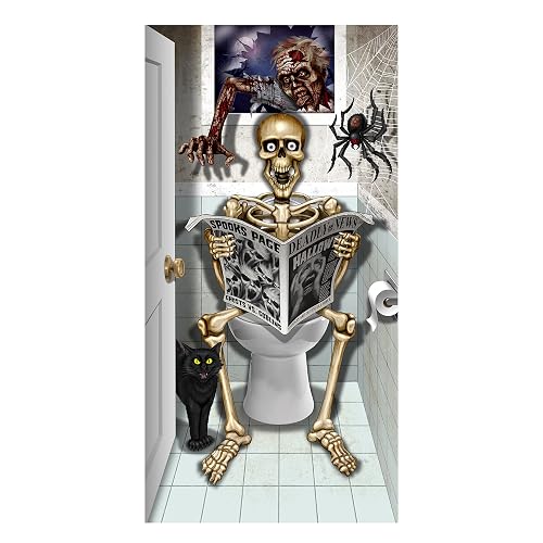 Forum Novelties 76927 Forum Bathroom Skeleton on Toilet Halloween 30"