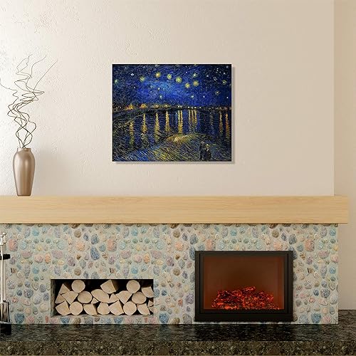 Miniatura 37 de A&T ARTWORK The Starry Night de Vincent Van Gogh. Tamaño del marco: 36 x 30 pulgadas, tamaño de la imagen: 30 x 24 pulgadas, reproducciones clásicas