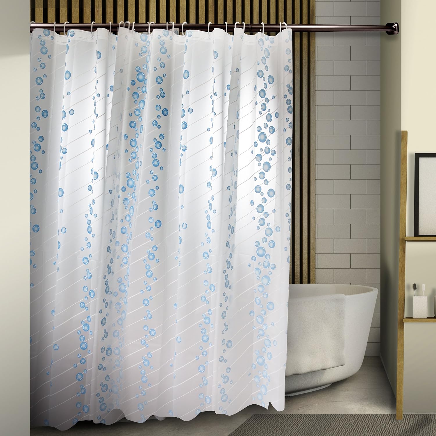 Rod Desyne Tranquil Floating Butterflies Shower Curtain