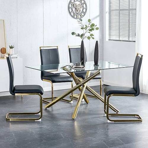 Miniatura 94 de Sillas de Comedor Modernas - Juego de 4 sillas para mesa de comedor, sillas de comedor blancas, patas cromadas plateadas para comedor, sillas de