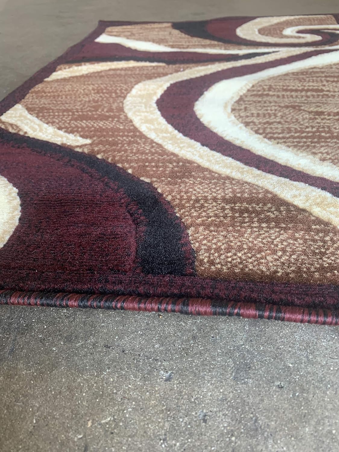 Americana Modern Area Rug Door Mat Design Burgundy#144 (2ftX3ft)
