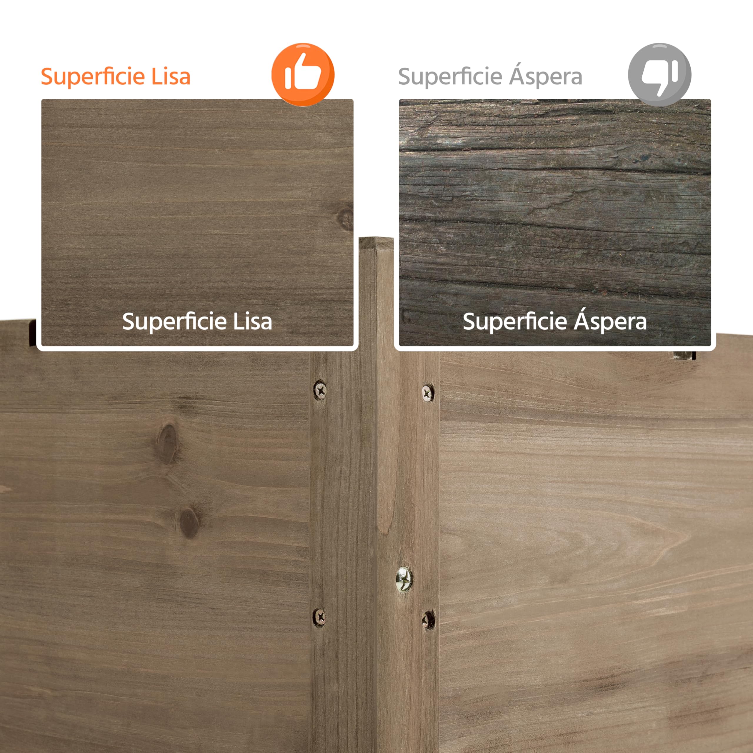 Yaheetech Huerto Urbano con Estante 123,5x54x80cm Macetero Jardinera Elevada de Madera Abeto con Rejillas de Cultivo Extraíbles y Forro Interior de Tela para Jardín/Terraza/Balcón Marrón Oscuro