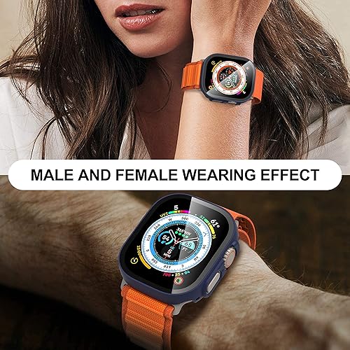 Vista 143 de Paquete de 2 fundas protectoras de pantalla de vidrio templado para Apple Watch Series 6/5/4/Series SE/SE 2/SE 3 de 1.575 pulgadas, funda protectora