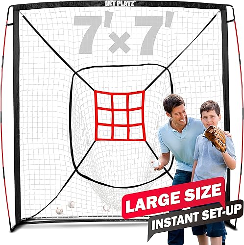 Red de béisbol Red de lanzamiento y golpeo (zona de 9 golpes, portátil y de plegado rápido) Regalos para niños y adolescentes Ayudas de