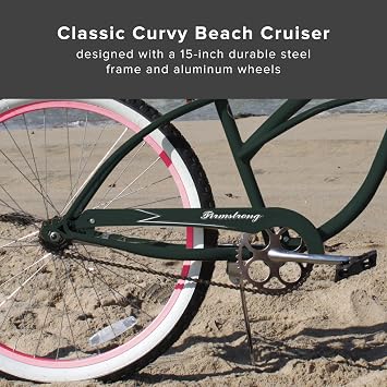 sixthreezero Urban Lady Beach Cruiser Bike, Women's 3 Speed Hybrid Bicycle