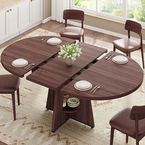Jocoevol Extendable Dining Table, Round Kitchen Dining Room