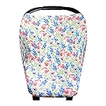 Baby Car Seat Cover Canopy and Nursing Cover Multi-Use Stretchy 5 in 1 Gift Wren by Copper Pearl