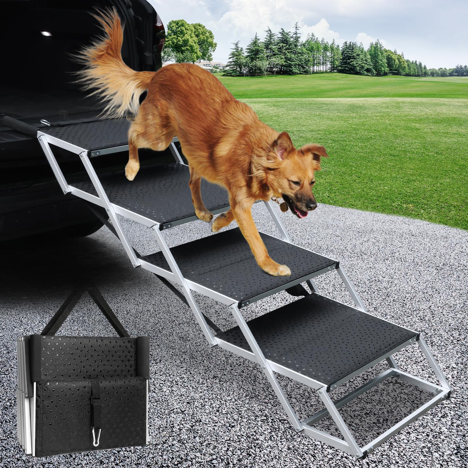 DGSL 4-Step Folding Dog Stairs