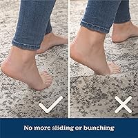 Vista 4 de Veken - Base antideslizante y gruesa para colocar debajo de tapetes, apta para pisos de madera y baldosa, mantén tus tapetes seguros y fijos en su