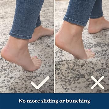 Veken 5x7 Ft Rug Pad Gripper for Hardwood Floors, Non Slip Dark Grey Rug Pads for Area Rugs, Thick Rug Grippers for Tile Floors, Under Carpet Anti Skid Mat, Keep Your Rugs Safe and in Place