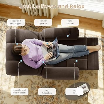 Welzona Power Recliner Chair, Reclining Chair, Comfy Teddy Small Recliners for Small Spaces, Adjustable Electric Recliner Chairs for Adults, Electric Recliners with USB Port & Side Pockets, Brown