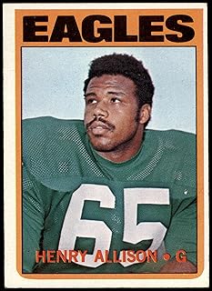 1972 Topps # 73 Henry Allison Philadelphia Eagles (Football Card) VG/EX Eagles San Diego St, College of the Sequoias