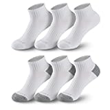Men's/Women's 6 Pairs Daily Cushion Comfort Fit Performance Quarter Ankle Socks Multipack