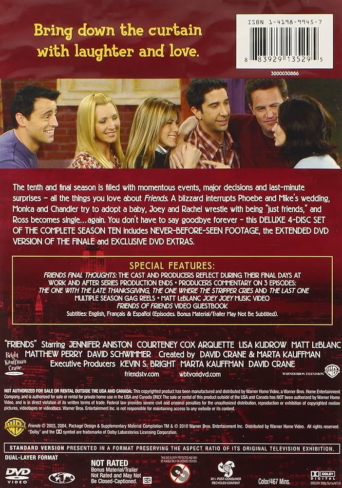 FRIENDS DVD Season1〜10 Friends: Complete Series Seasons 1-10 DVD TV Show Collection