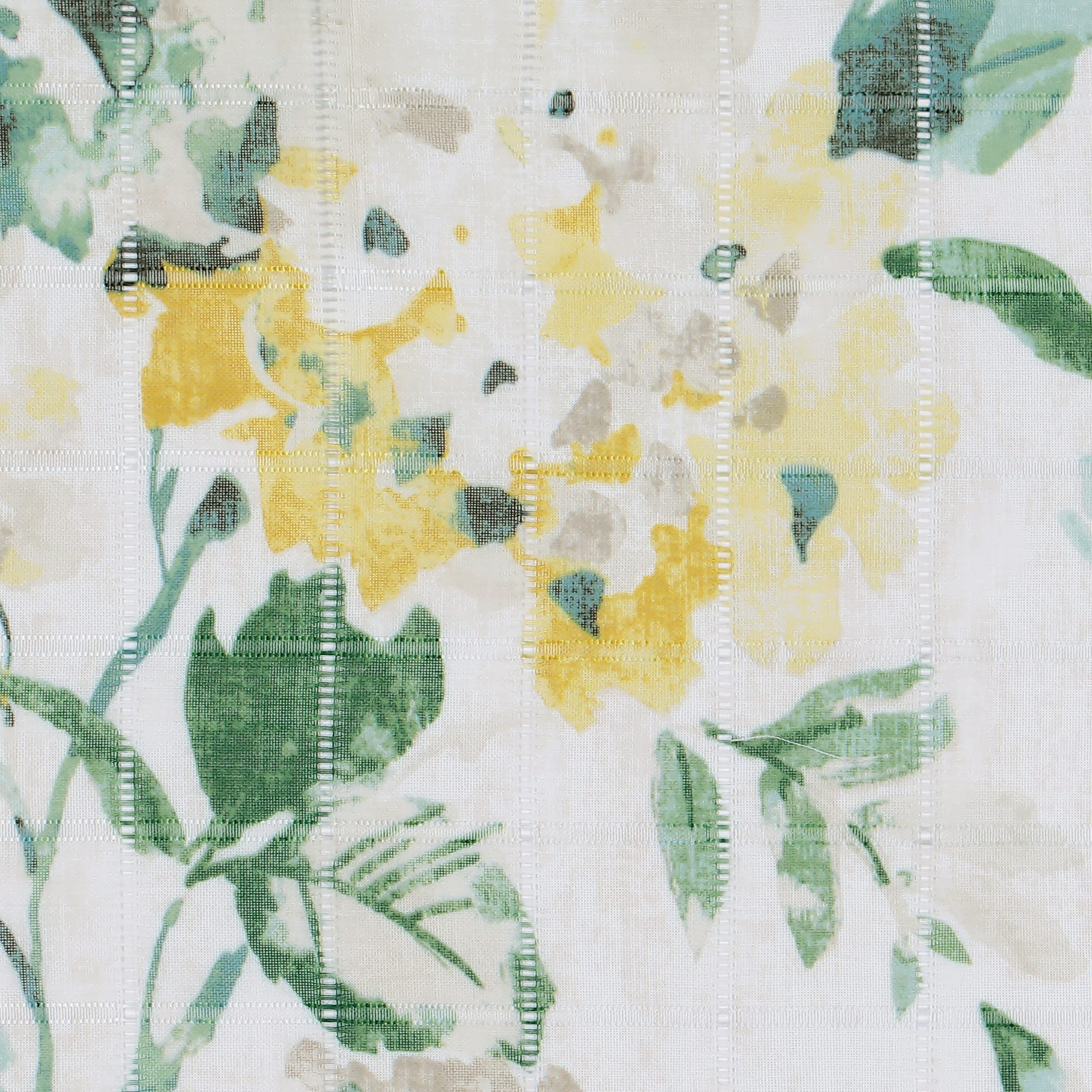 Snapklik.com : Waverly Blushing Bloom Floral Sheer Rod Pocket Window ...