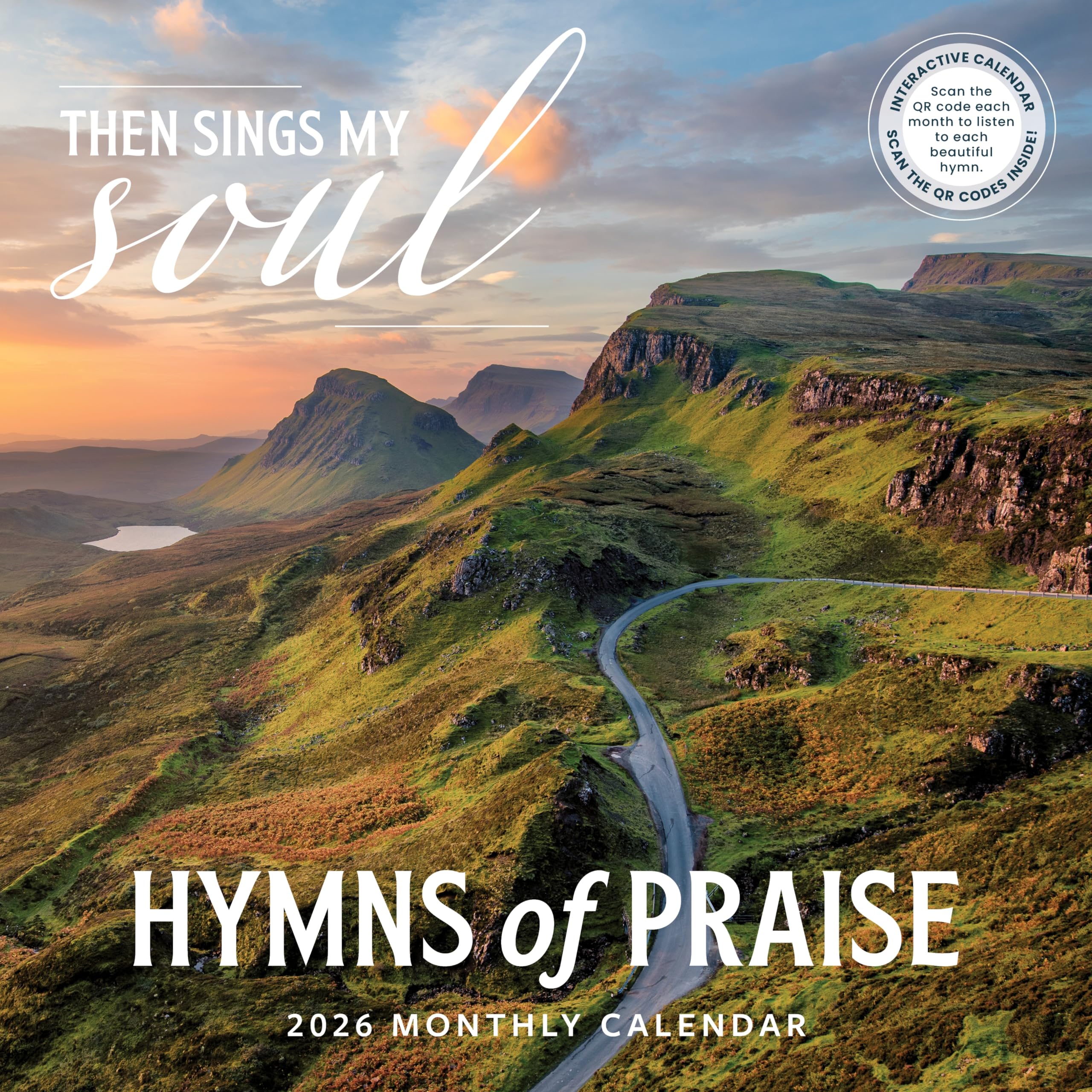 Hymns Calendar 2026 | 12" x 24" Scenic Christian Wall Calendar 12 Month | Marble City Press: Churches Across the World | Blessings, Hymn, Joy | 2026-